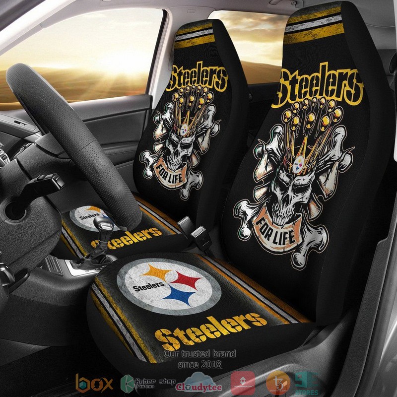 Pittsburgh_Steelers_NFL_For_Life_Skull_King_Car_Seat_Covers