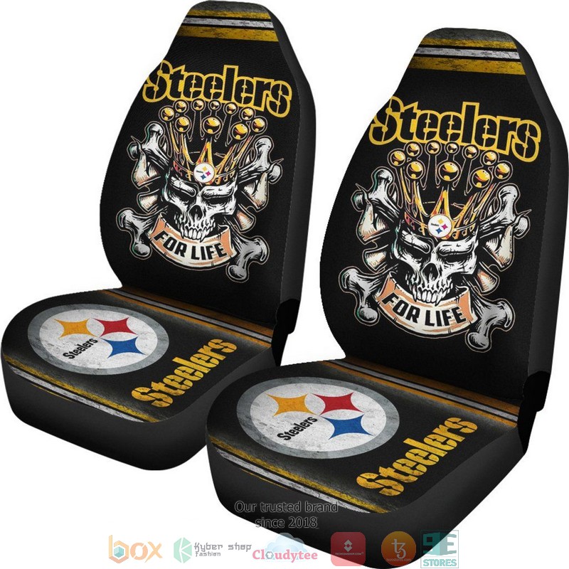 Pittsburgh_Steelers_NFL_For_Life_Skull_King_Car_Seat_Covers_1