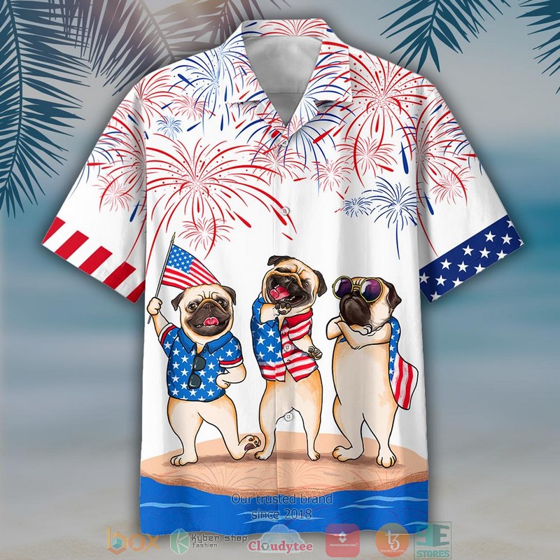 Pug_Independence_Day_Is_Coming_Hawaiian_Shirt_Shorts