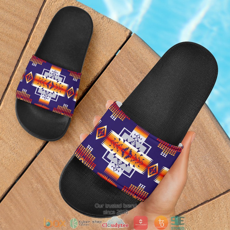 Purple_Pattern_Native_American_Slide_Sandals