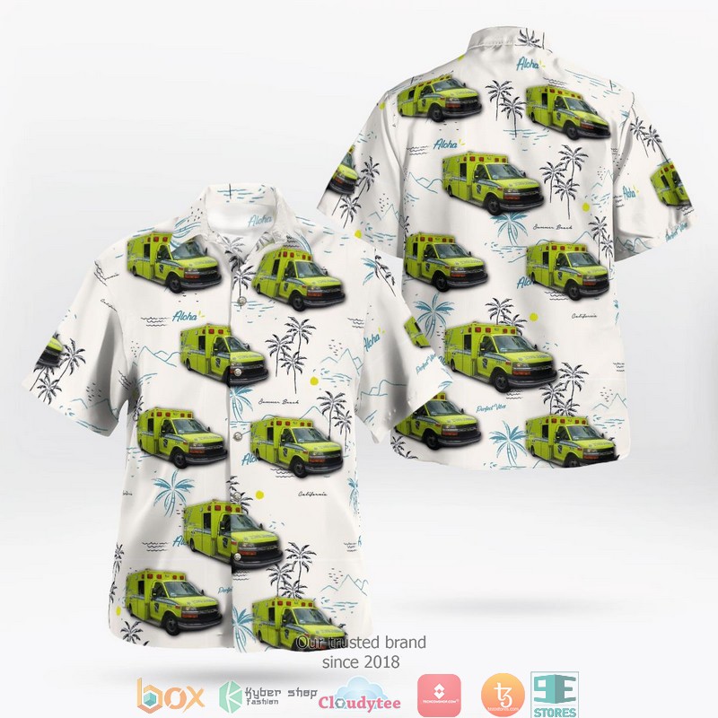 Quebec_Canada_Urgences-sante_Paramedic_Hawaii_3D_Shirt