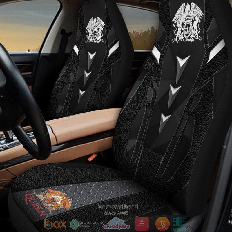Queen_Band_Black_Silver_Car_Seat_Covers