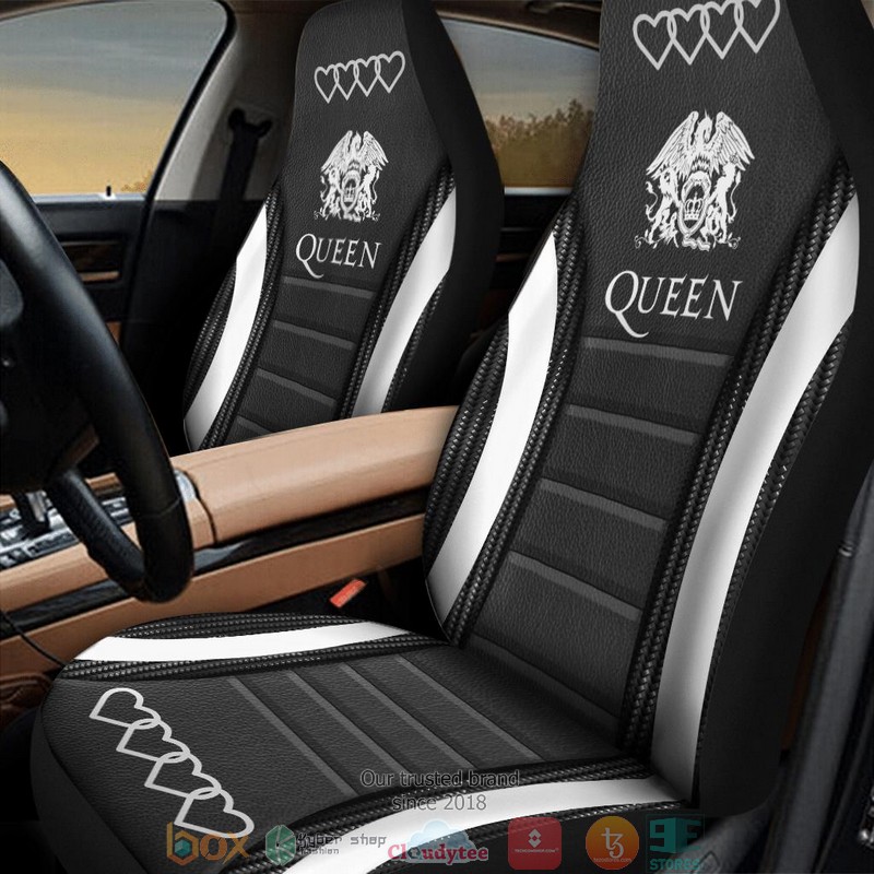 Queen_Band_Silver_Black_Car_Seat_Covers