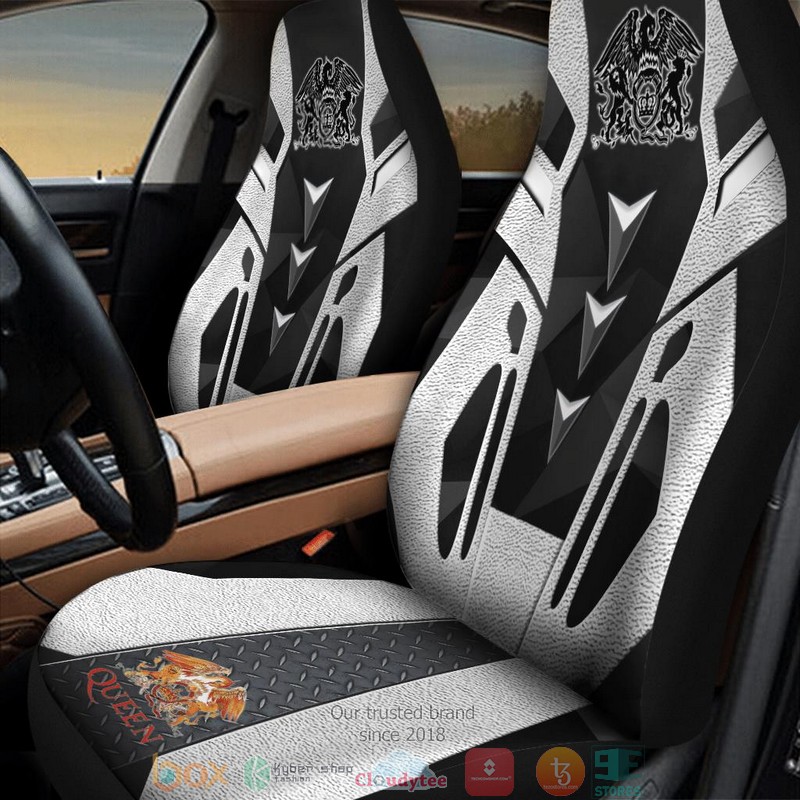 Queen_Band_White_Black_Car_Seat_Covers