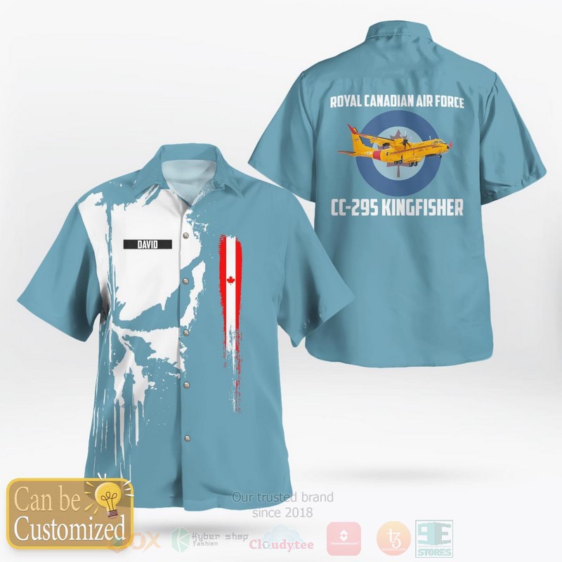 RCAF_CC-295_Kingfisher_Custom_Name_Hawaiian_Shirt