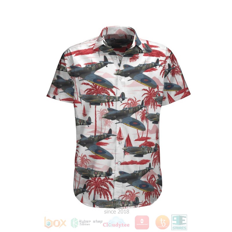RCAF_Supermarine_Spitfire_Red-White_Hawaiian_Shirt