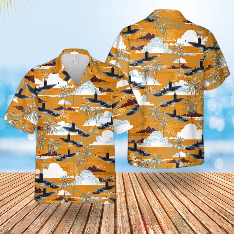 RN_Historical_Churchill-Class_Submarine_Orange_Hawaiian_Shirt_Short