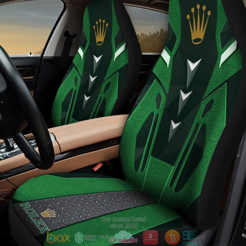 ROLEX_Black_Twinkle_Green_Car_Seat_Covers_1