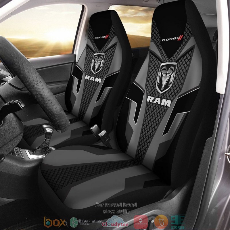 Ram_Dodge_logo_black_grey_Car_Seat_Covers