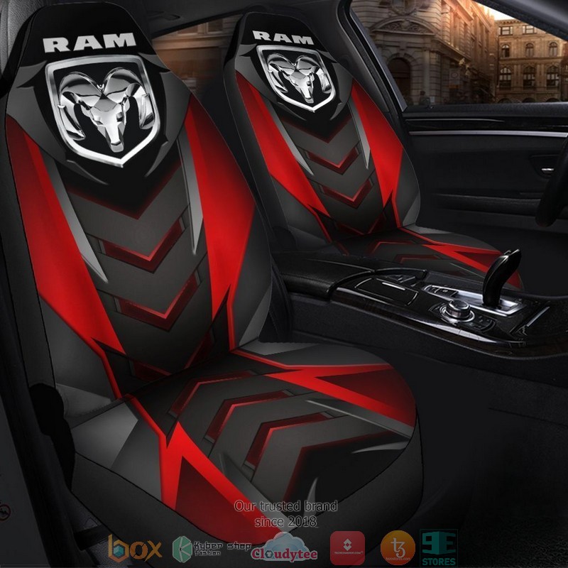 Ram_Dodge_logo_black_red_Car_Seat_Covers_1