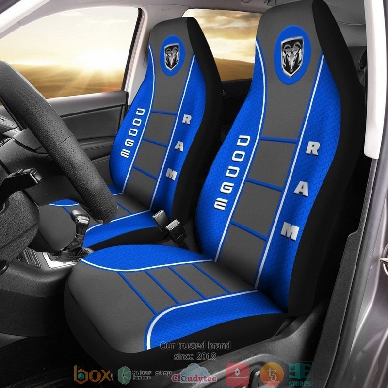 Ram_Dodge_logo_bloue_Car_Seat_Covers