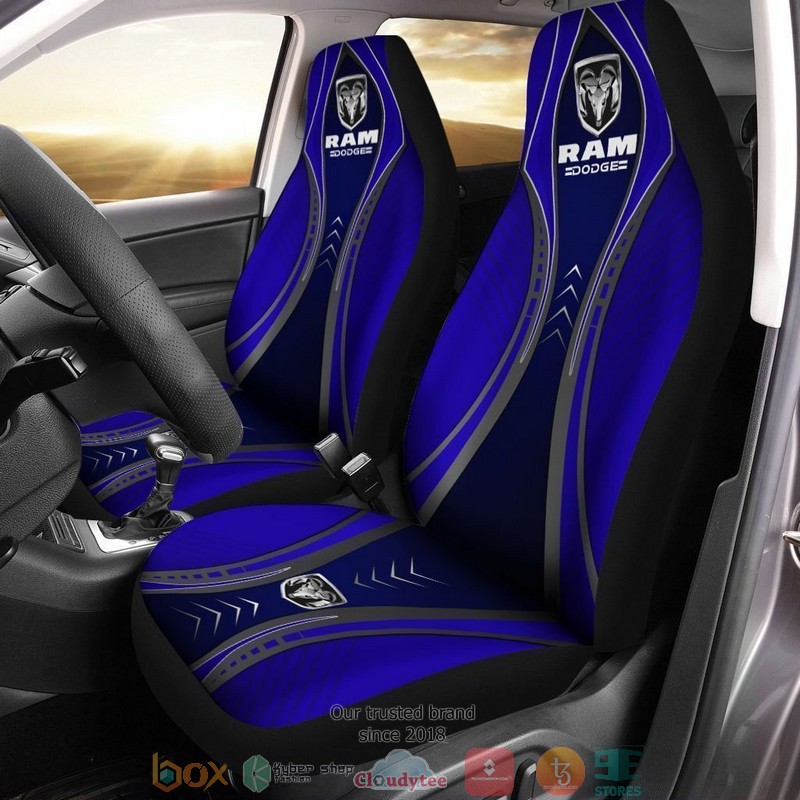 Ram_Dodge_logo_blue_Car_Seat_Covers