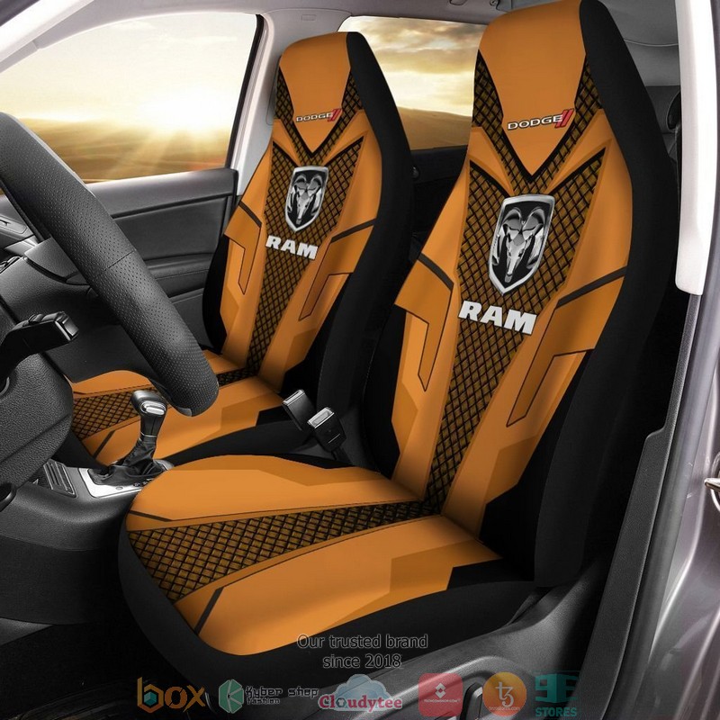 Ram_Dodge_logo_brown_Car_Seat_Covers