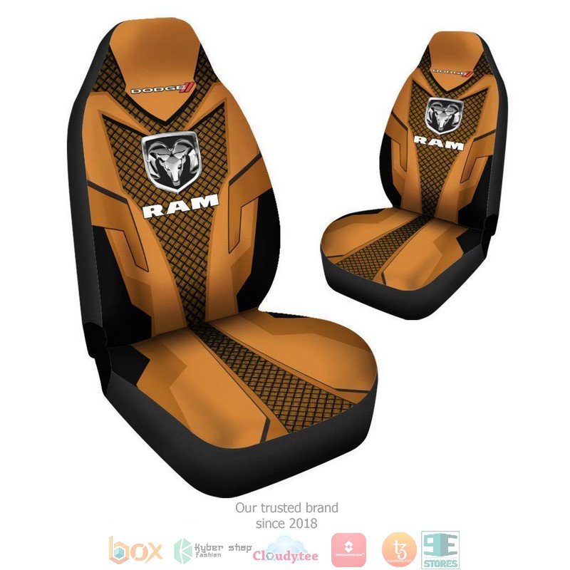Ram_Dodge_logo_brown_Car_Seat_Covers_1