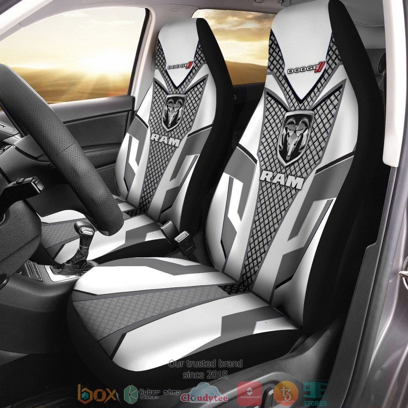Ram_Dodge_white_grey_Car_Seat_Covers