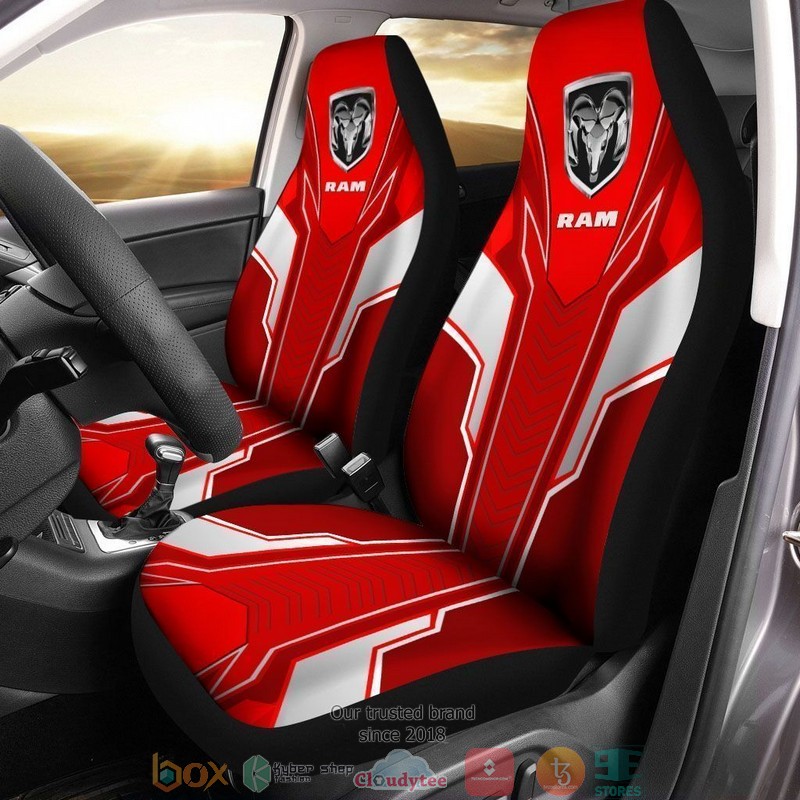 Ram_Truck_red_white_Car_Seat_Covers