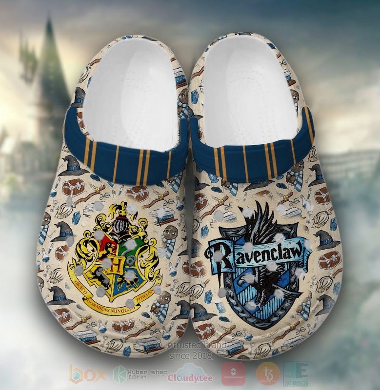 Ravenclaw_Harry_Potter_Cream_Crocband_Crocs_Clog_Shoes