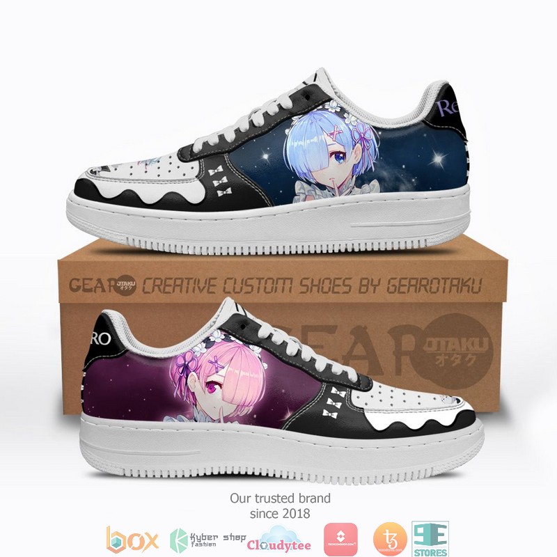 Rem_Ram_Re_Zero_Anime_Nike_Air_Force_Sneaker_Shoes
