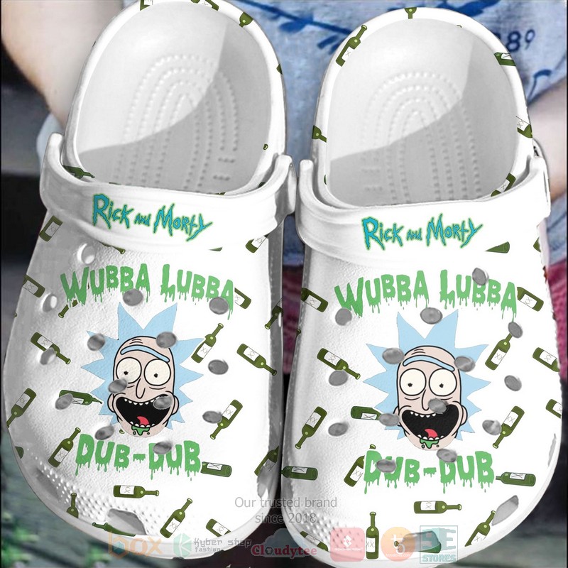 Rick_and_Morty_Wubba_Lubba_Dub_Dub_White_Crocband_Crocs_Clog_Shoes