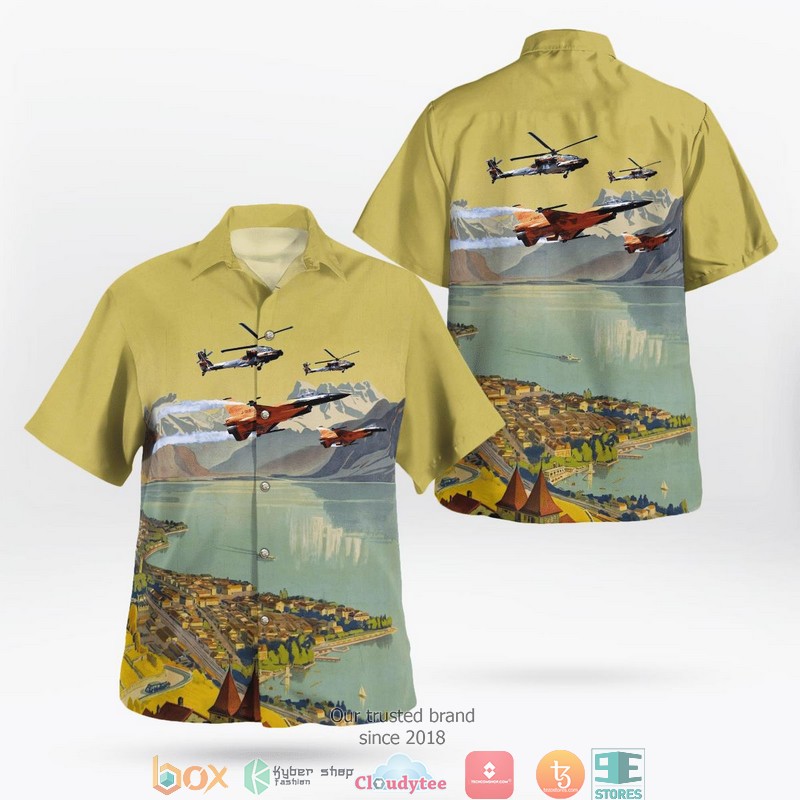 Royal_Netherlands_Air_Force_F-16_And_AH-64_Of_The_Solo_Display_Team_3D_Hawaii_Shirt
