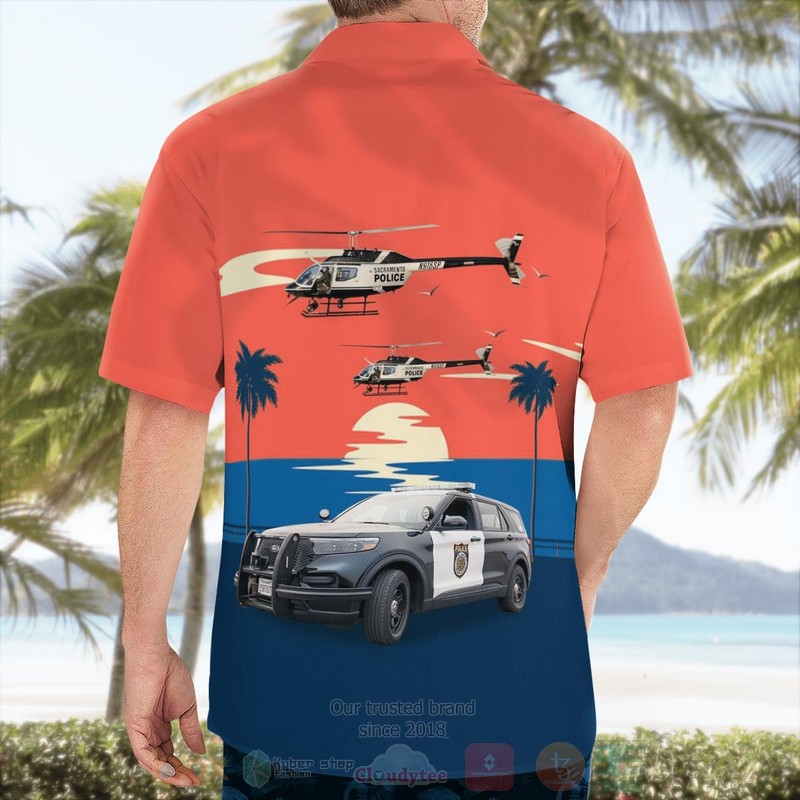 Sacramento_California_Sacramento_Police_Department_Car_And_Bell_OH-58A_Kiowa_Hawaiian_Shirt_1