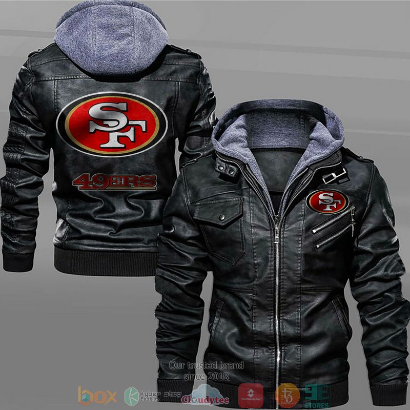 San_Francisco_49ers_Black_Brown_Leather_Jacket