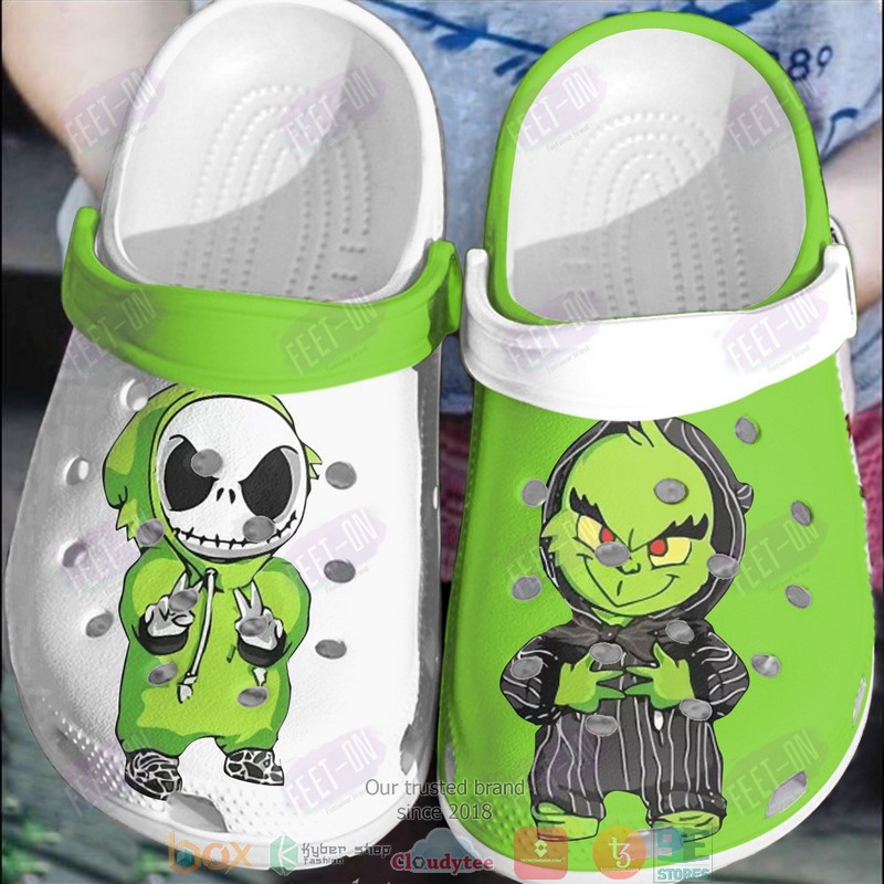 Skellington_and_Grinch_Halloween_Cute_Crocband_Crocs_Clog_Shoes