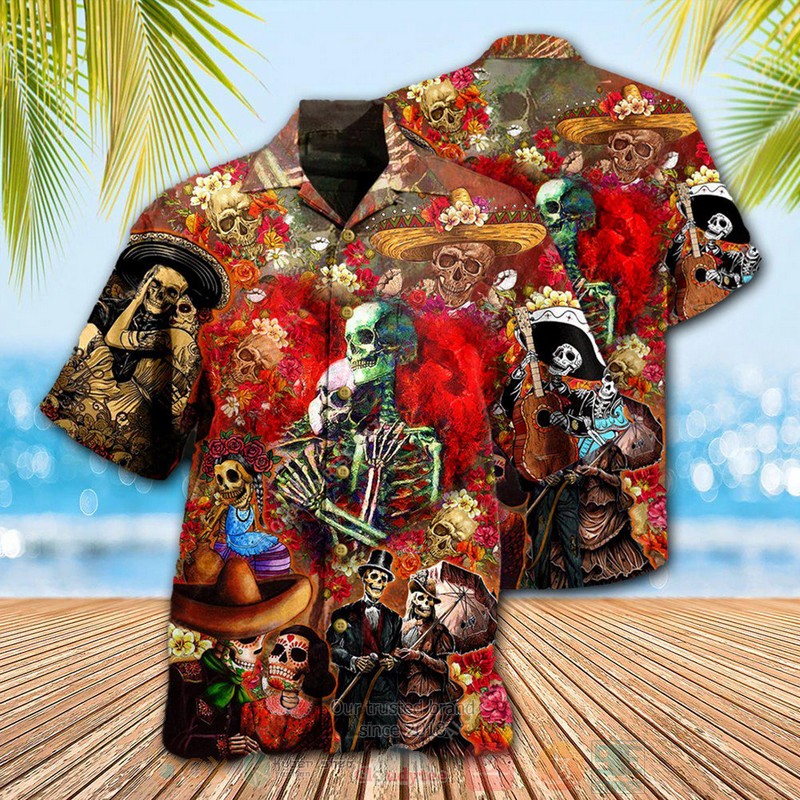 Skull_Couple_Dead_Day_Hawaiian_Shirt