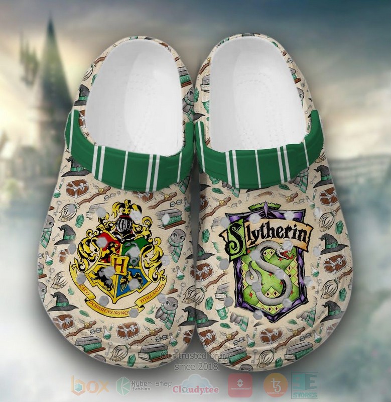Slytherin_Harry_Potter_Cream_Crocband_Crocs_Clog_Shoes