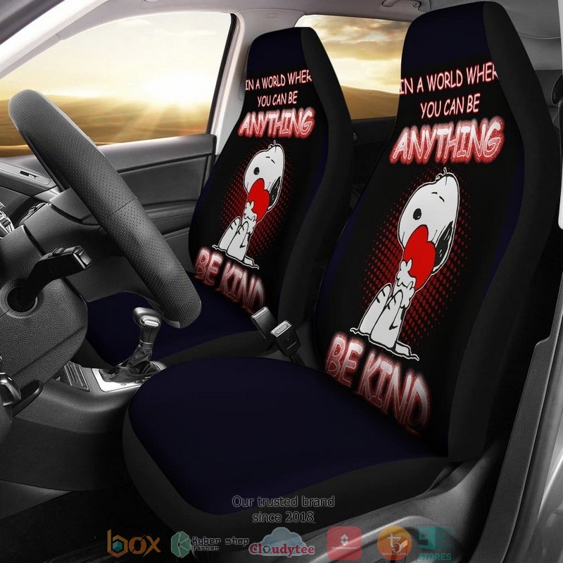 Snoopy_you_can_be_anything_be_kind_Car_Seat_Covers