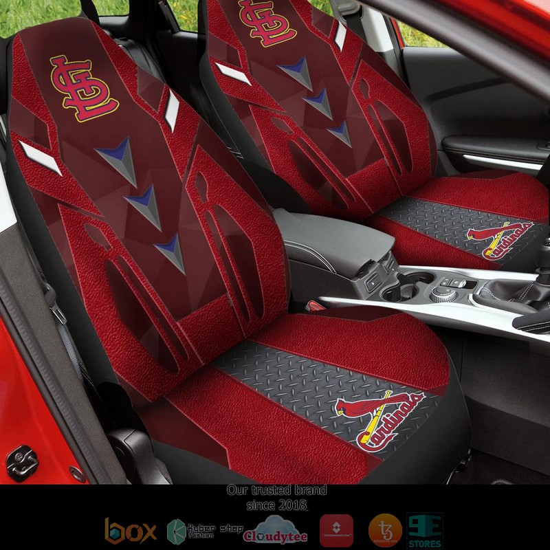 St._Louis_Cardinals_MLB_logo_red_grey_Car_Seat_Covers