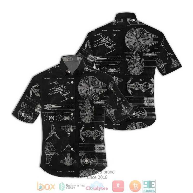 Star_Wars_Space_Ship_Black_Hawaiian_3D_Shirt