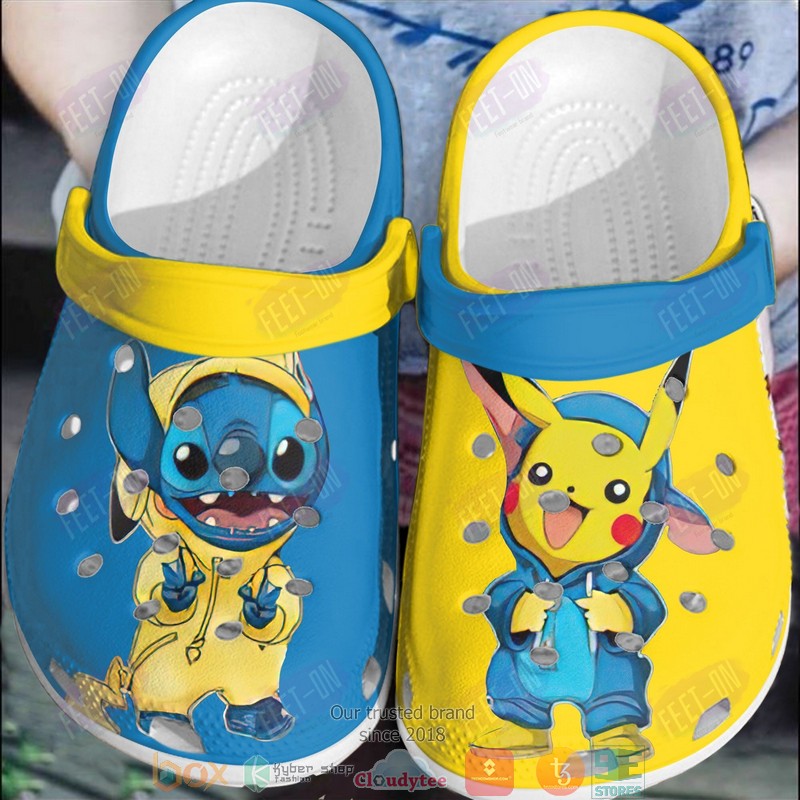 Stitch_and_Pikachu_Cute_Crocband_Crocs_Clog_Shoes