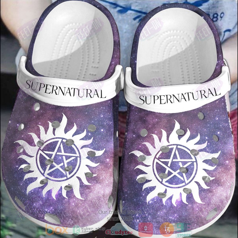 Supernatural_Movie_Purple_Crocband_Crocs_Clog_Shoes