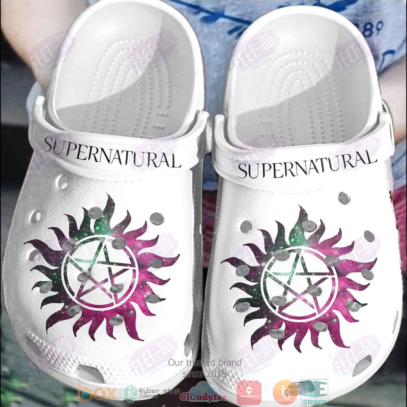 Supernatural_Movie_White_Crocband_Crocs_Clog_Shoes