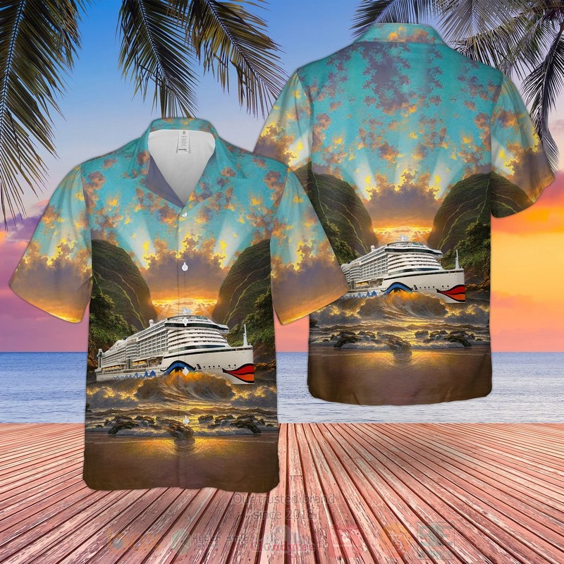 AIDA_Cruises_Brown_Hawaiian_Shirt