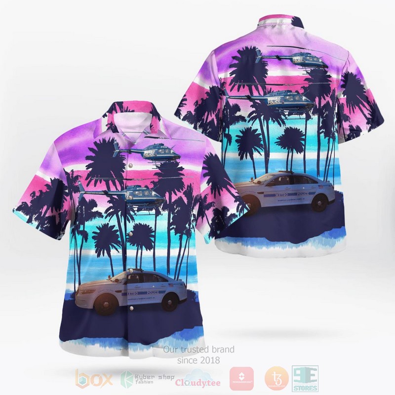 Tennessee_Metropolitan_Nashville_Police_Department_Car_And_Bell_OH-58A_Kiowa_Helicopter_Hawaiian_Shirt