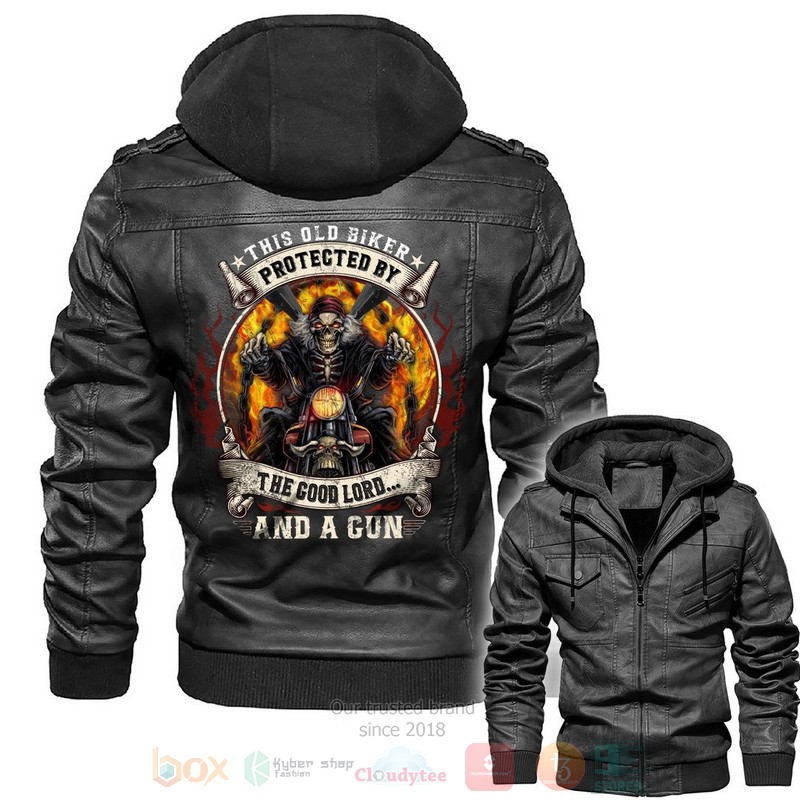 This_Old_Biker_Protected_By_The_Good_Lord_And_A_Gun_Leather_Jacket_1