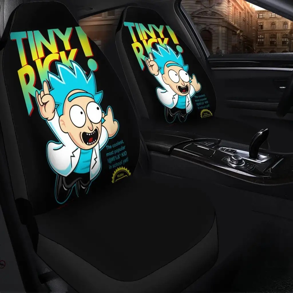 Tiny-Funny-Rick-And-Morty-Cartoon-Black-Car-Seat-Covers