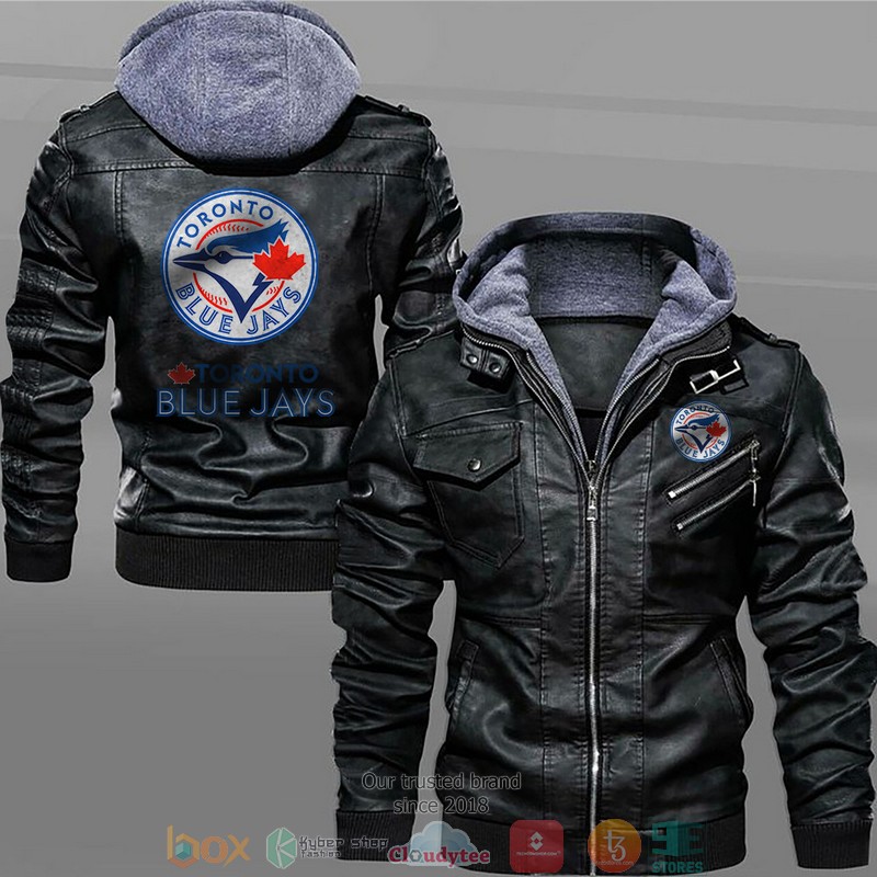 Toronto_Blue_Jays_Black_Brown_Leather_Jacket