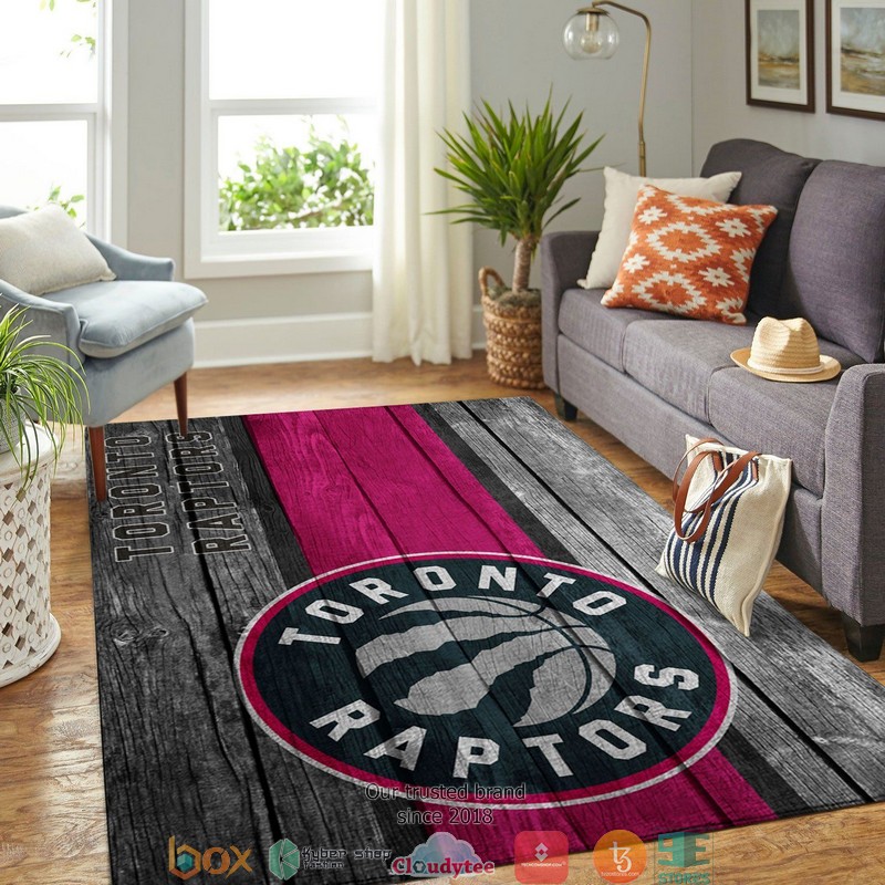 Toronto_Raptors_NBA_Team_Logo_Wooden_Style_Rug_Carpet