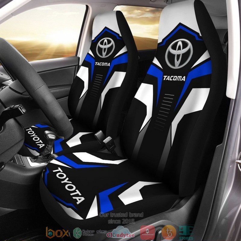 Toyota_Tacoma_logo_black_blue_white_Car_Seat_Covers