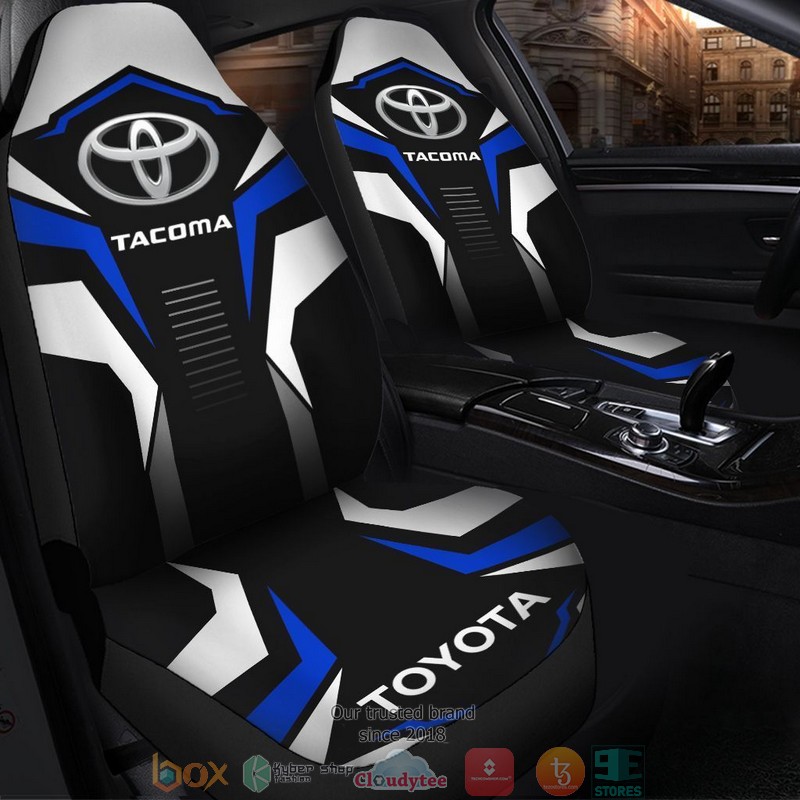 Toyota_Tacoma_logo_black_blue_white_Car_Seat_Covers_1