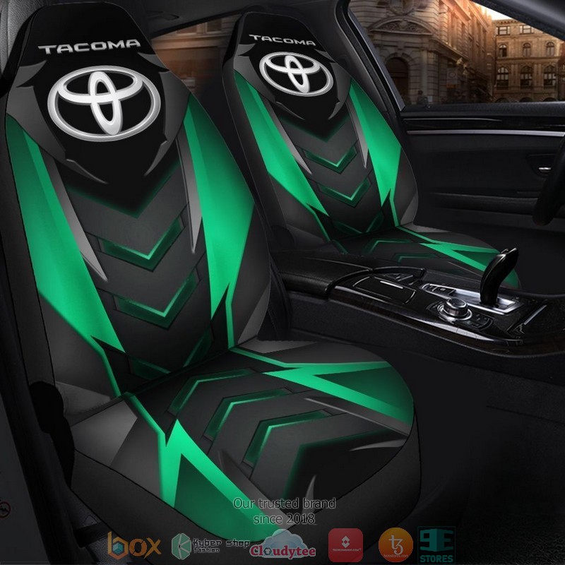 Toyota_Tacoma_logo_black_green_Car_Seat_Covers_1