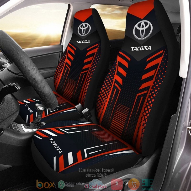 Toyota_Tacoma_logo_black_orange_Car_Seat_Covers