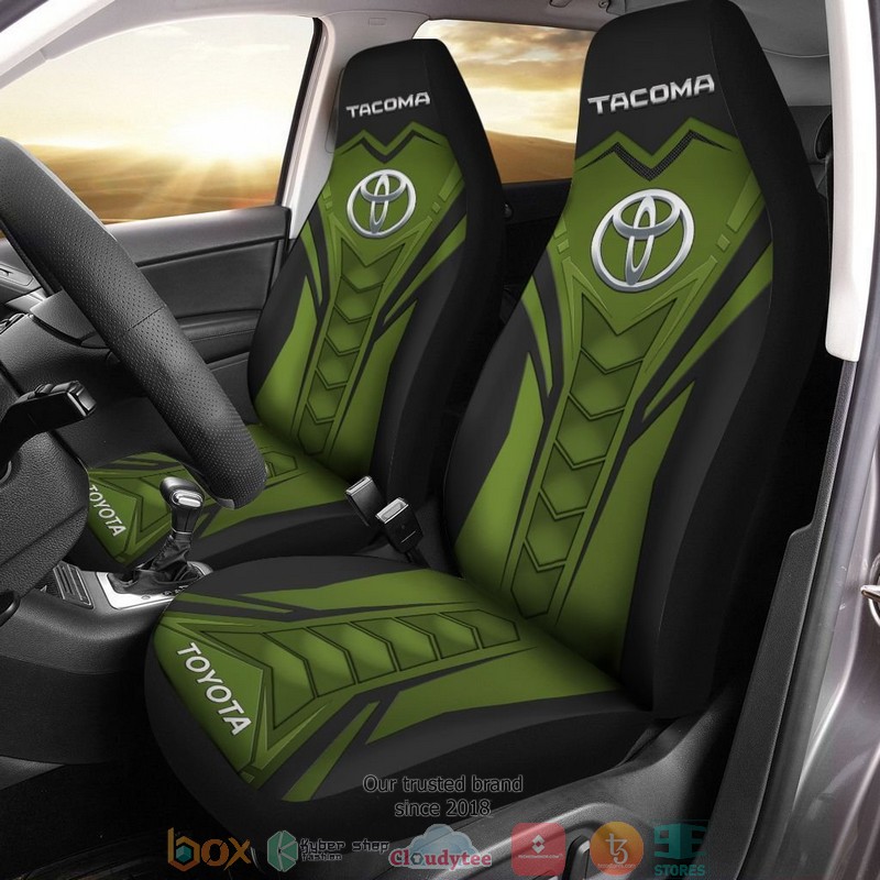 Toyota_Tacoma_logo_green_black_Car_Seat_Covers