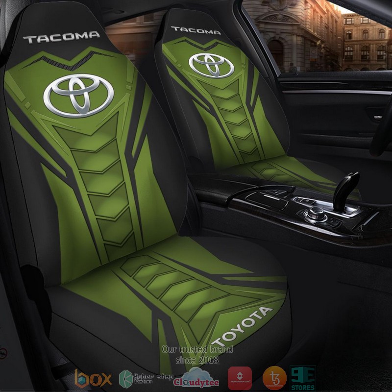 Toyota_Tacoma_logo_green_black_Car_Seat_Covers_1