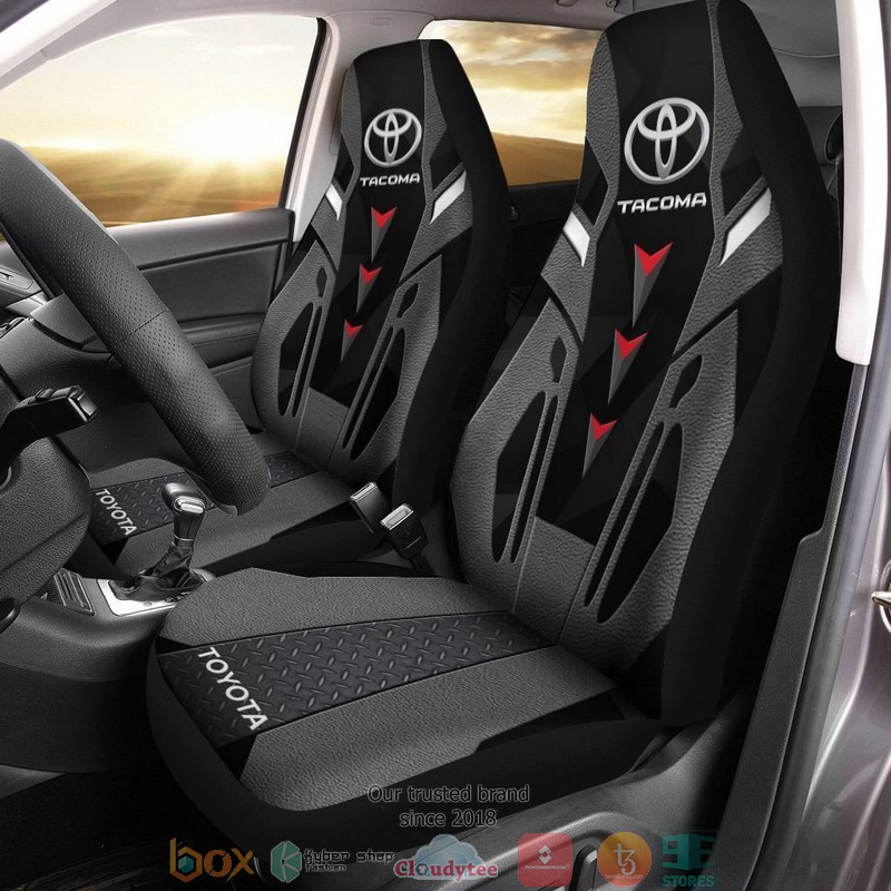 Toyota_Tacoma_logo_grey_black_Car_Seat_Covers