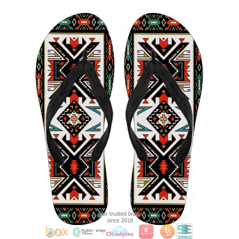 Tribal_Colorful_Pattern_Native_American_Flip_Flops