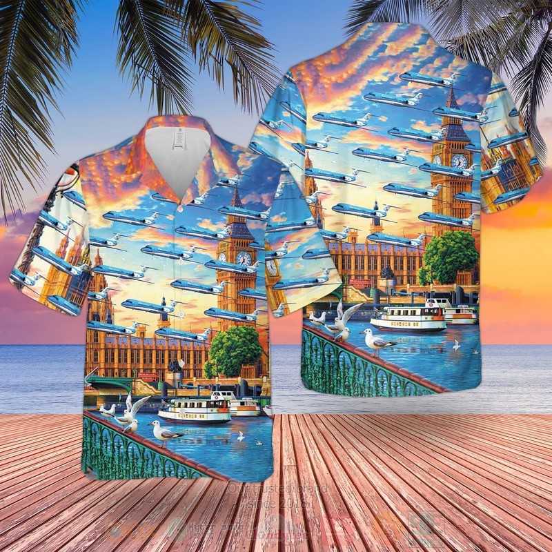 UK_Airlines_KLM_uk_Fokker_100_Hawaiian_Shirt_Short